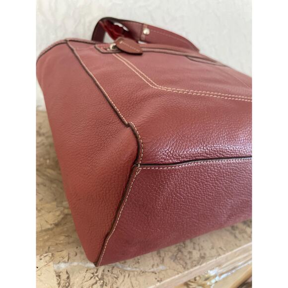 Vtg Coach Penelope large mauve pebble leather shoulder bag tote Serial F14684 - Picture 8 of 10